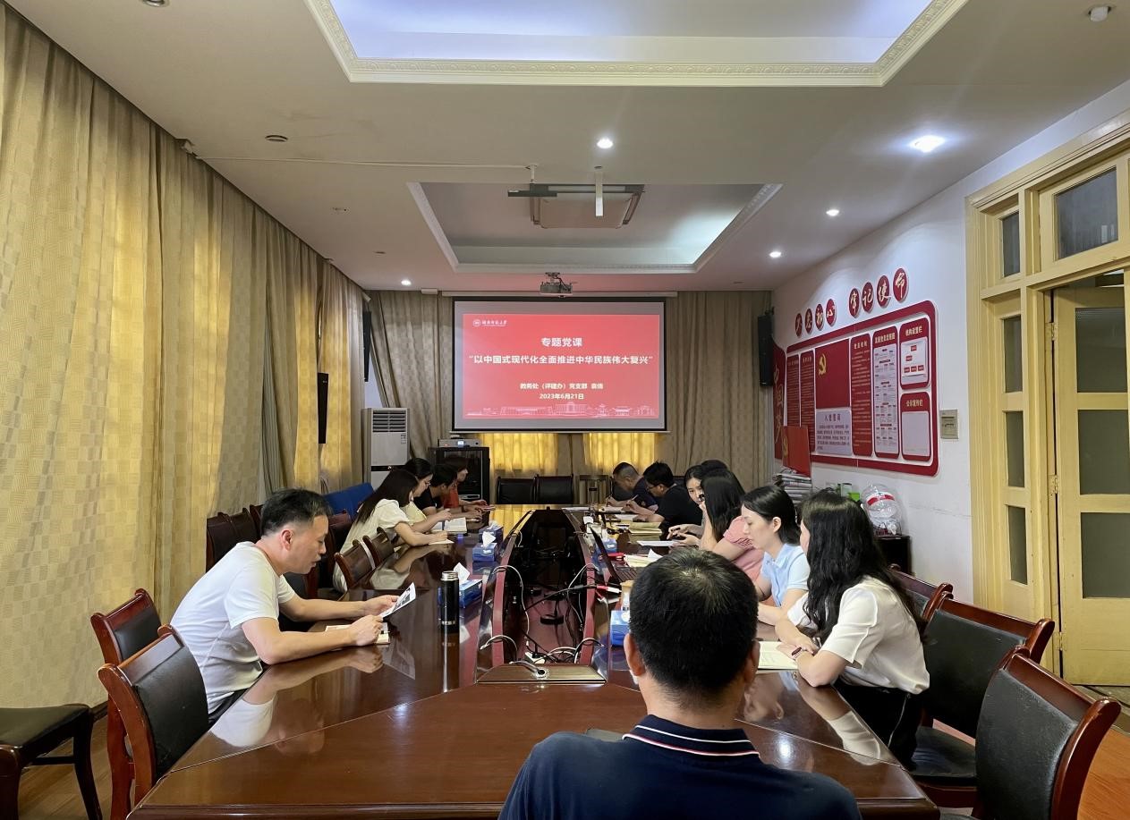 教务处(评建办)党支部开展主题教育专题党课暨“以学正风守清廉”专题研讨会-湖南师范大学教务处